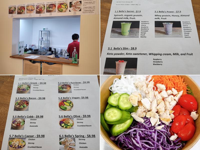 Bella's Salads & Smoothies Menu