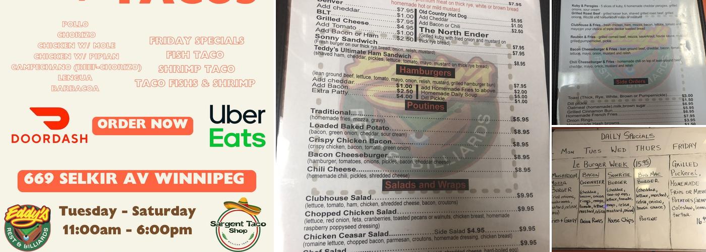 Eddy's Place Menu