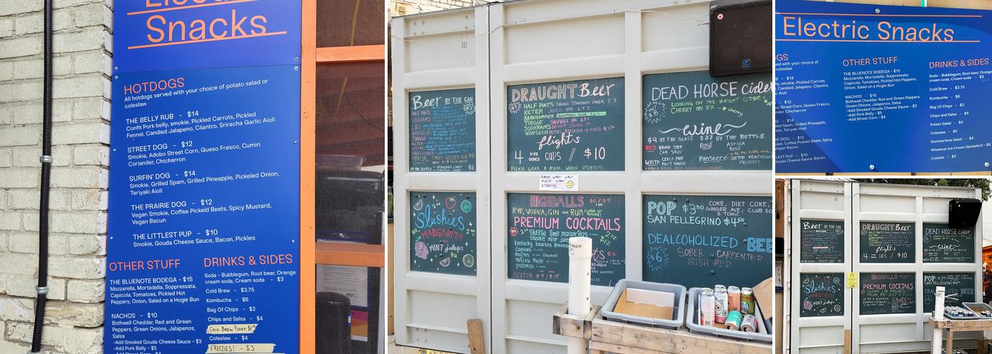 Blue Note Park Menu