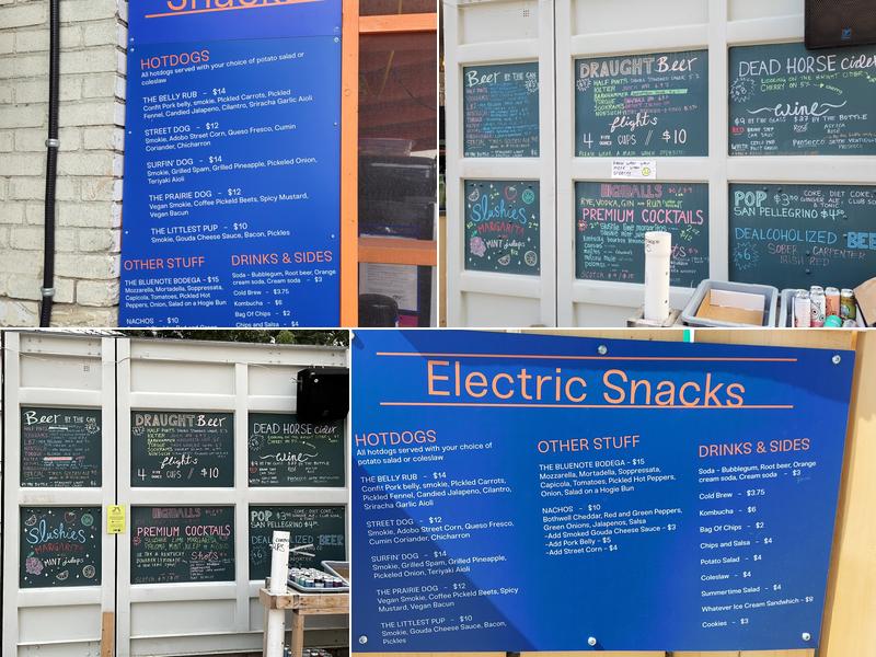 Blue Note Park Menu