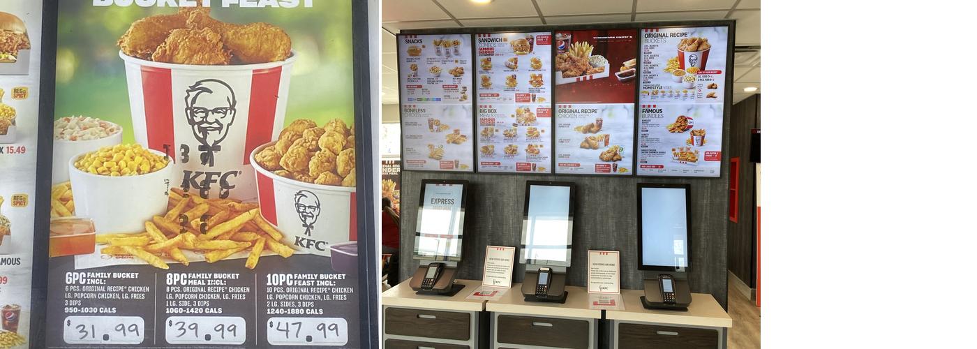 KFC Menu