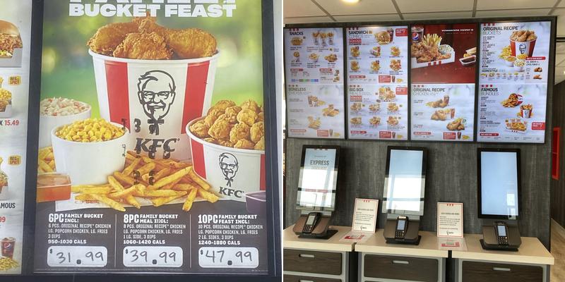 KFC Menu