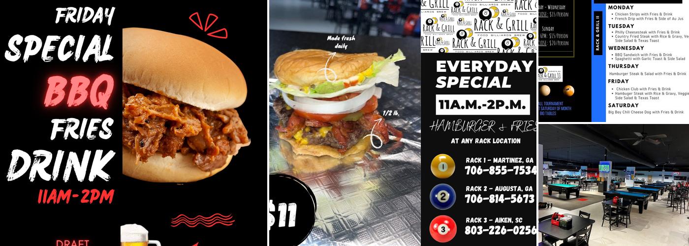 Rack and Grill 3 Menu