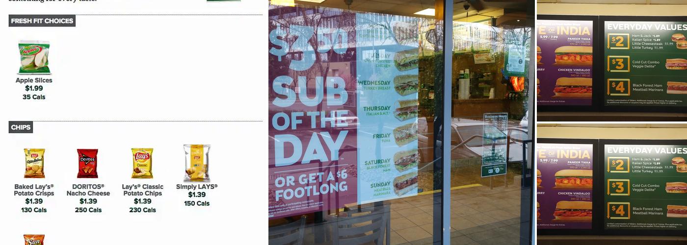 Subway Menu