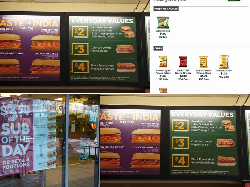 Subway Menu