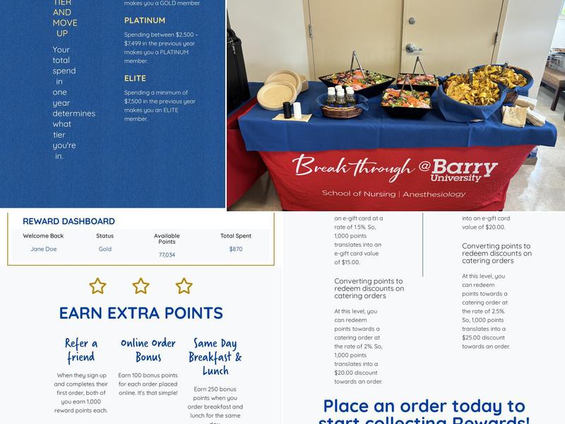 Corporate Caterers Menu