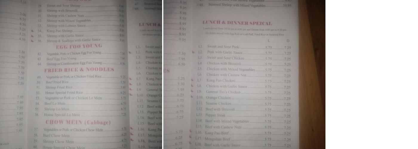 Yummy Buffet Menu