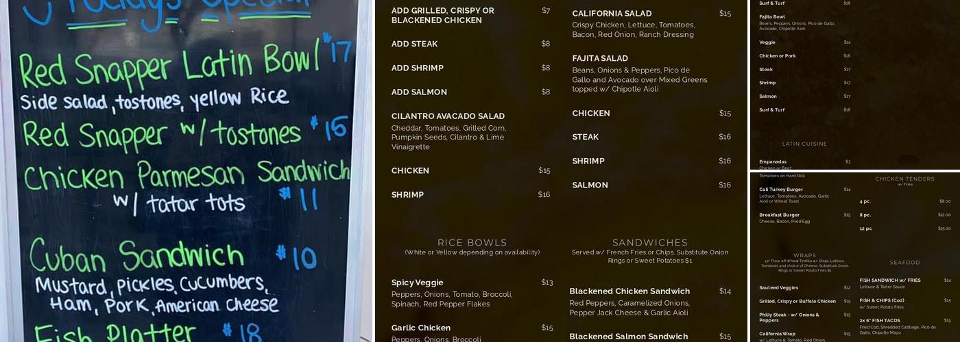 Rolling Dish Menu