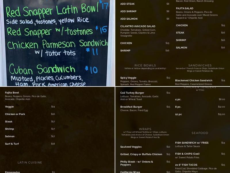 Rolling Dish Menu