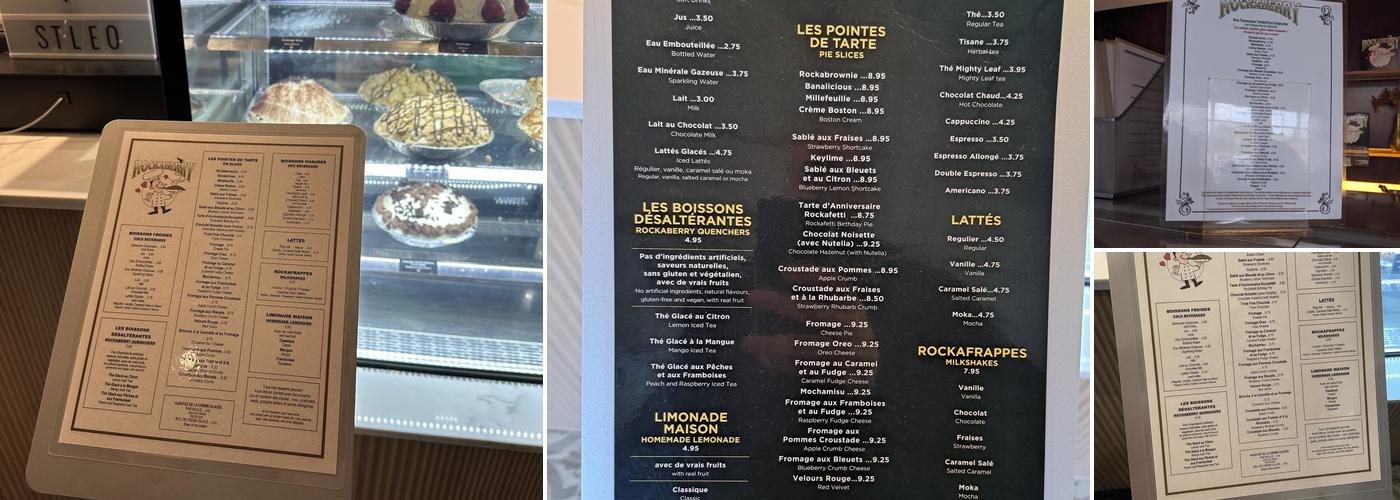 Rockaberry Menu