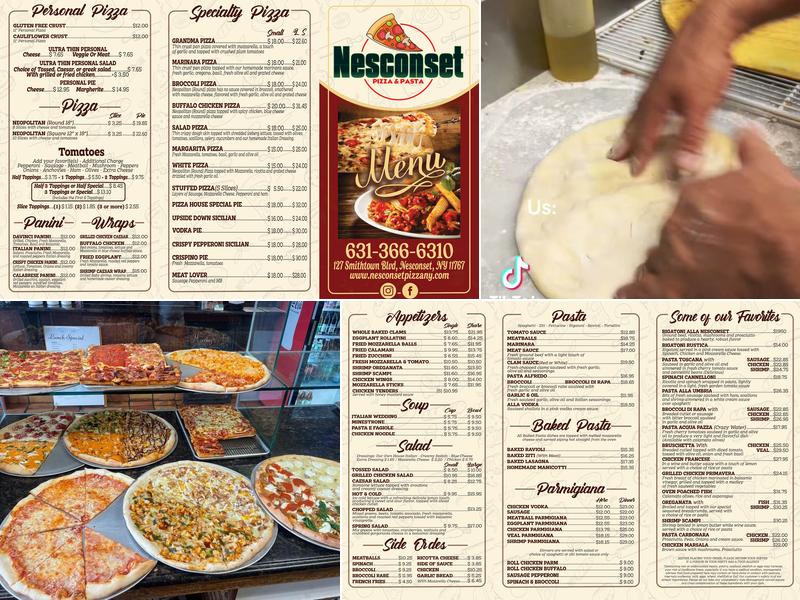 Nesconset Pizza & Pasta Menu