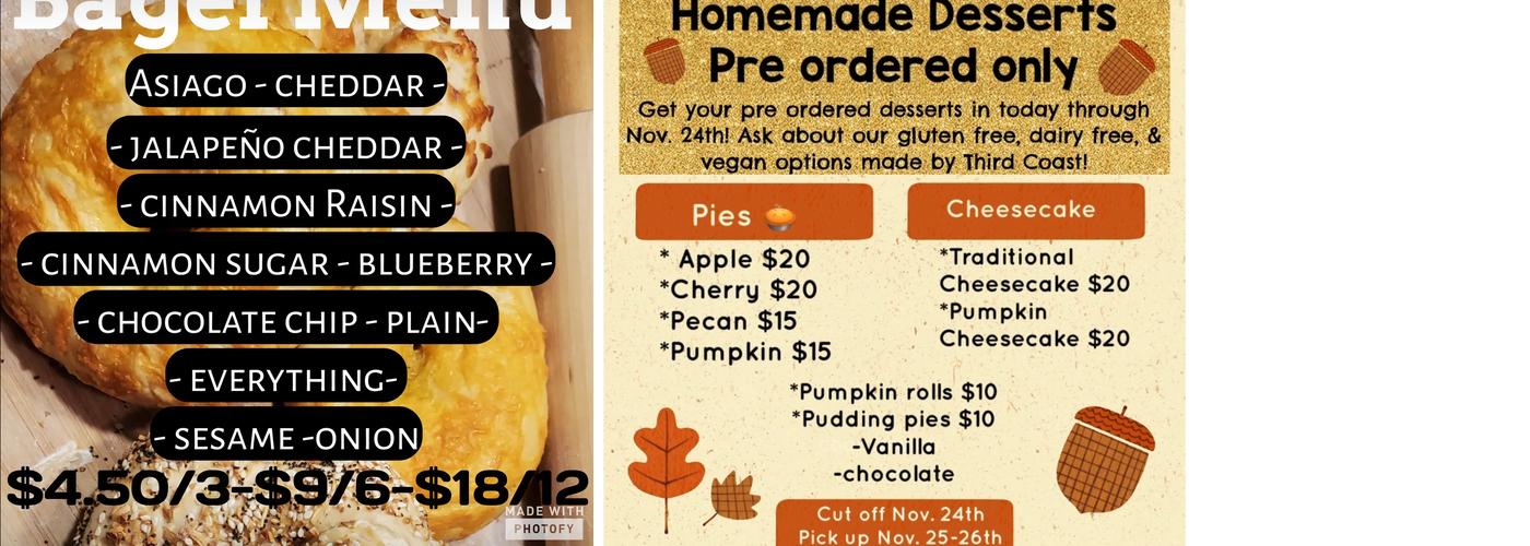 ThunderBaykery Menu