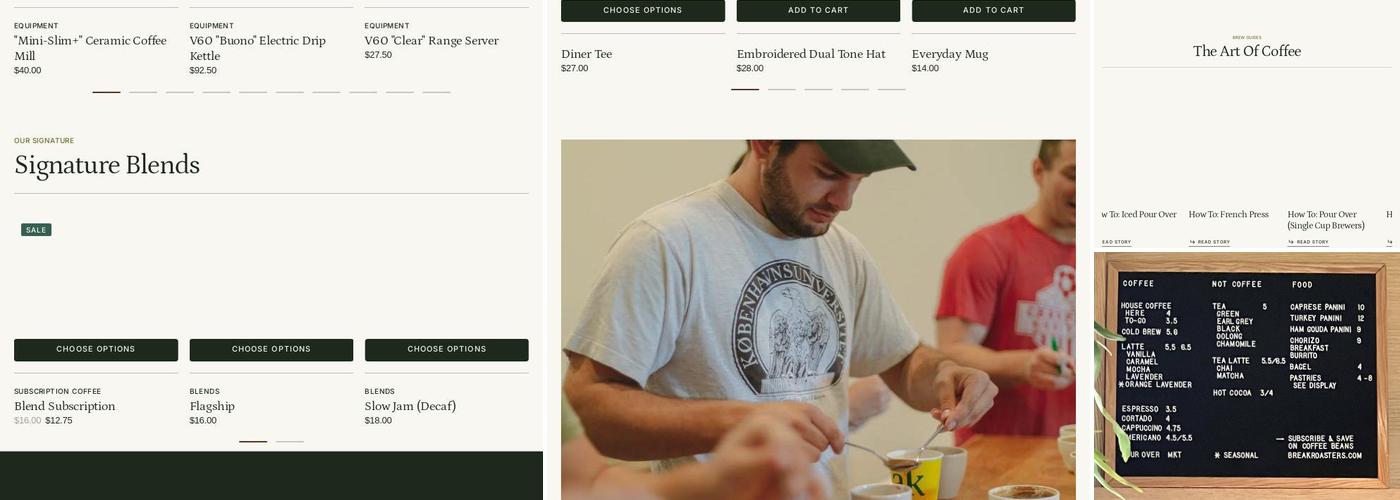 Break Coffee Roasters Menu