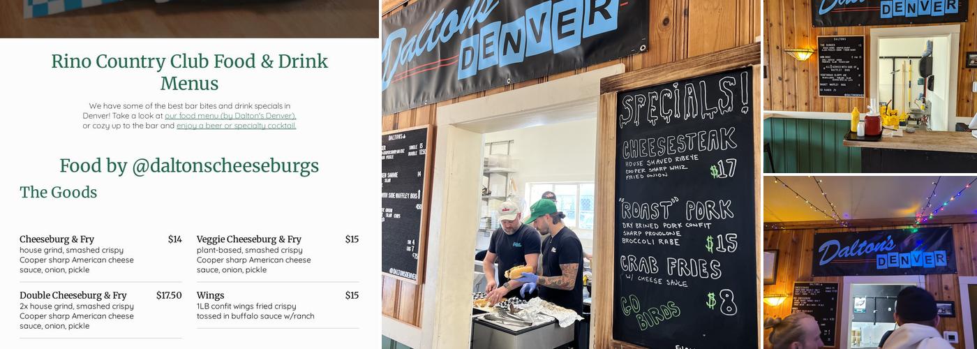 Rino Country Club Menu