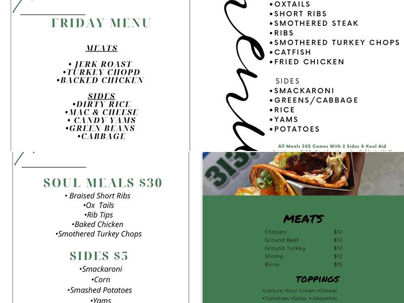 Green Mile Grille Menu