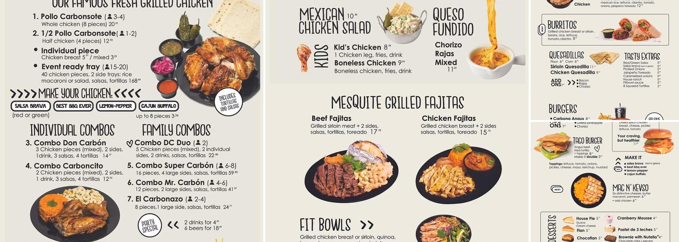 Don Carbon Menu
