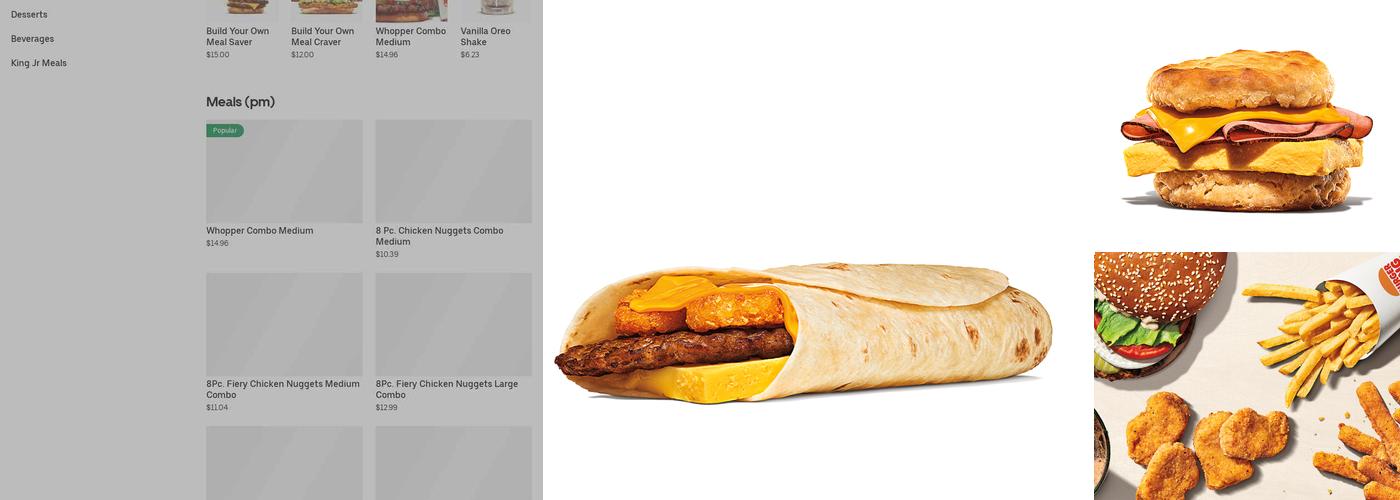 Burger King Menu