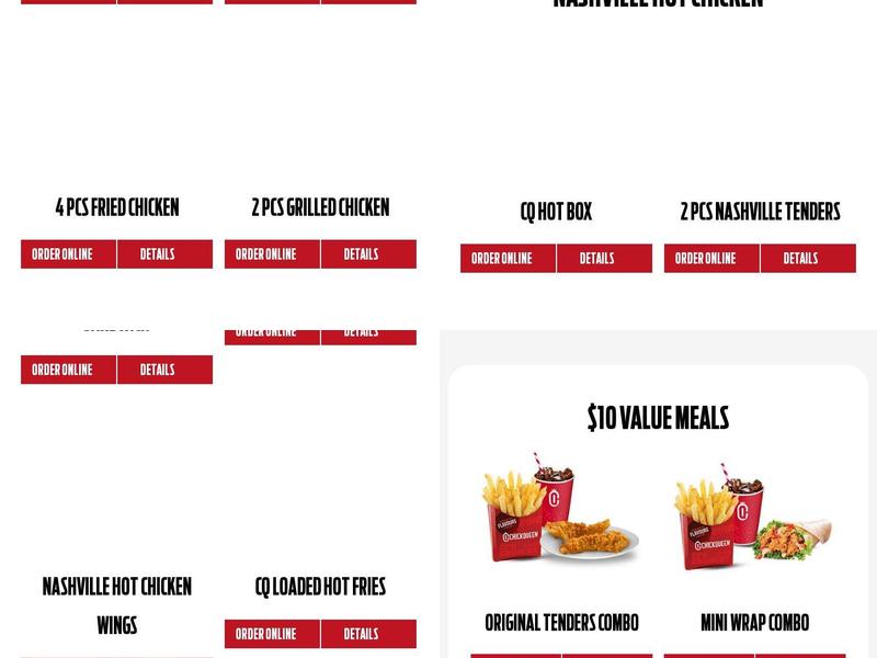 ChickQueen Menu