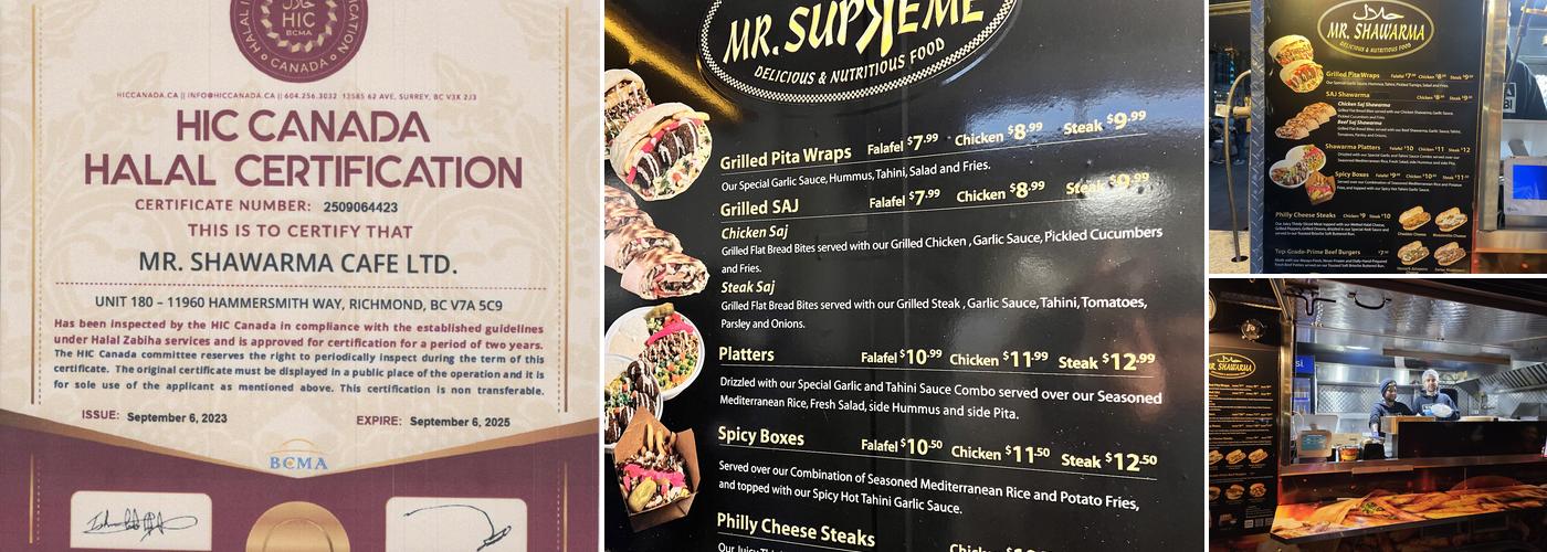 Mr.Shawarma Robson Location Menu