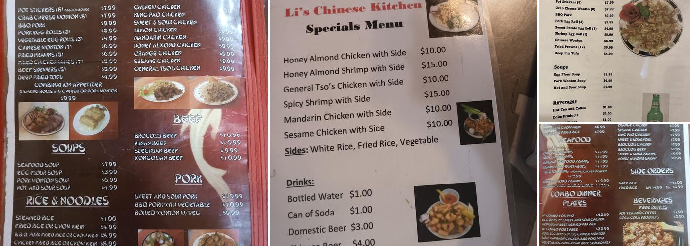 Li's Chinese Kitchen Menu
