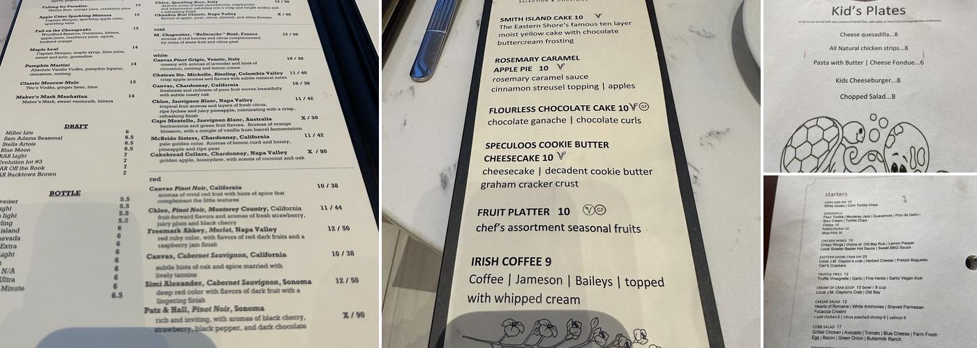 Michener’s Library Menu