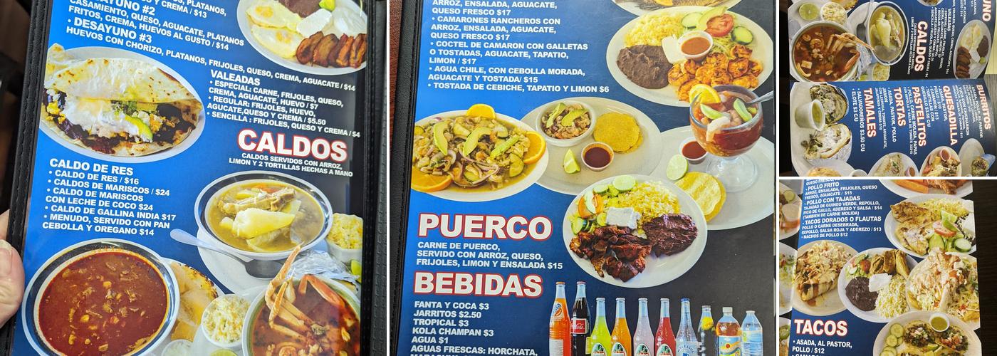 Comida salvadoreña Menu