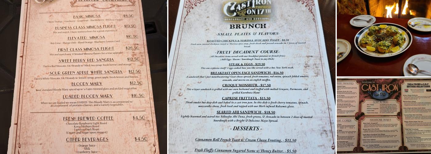 Cast Iron on 17th Menu