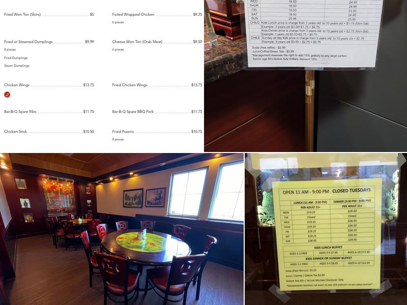 China Lights Oriental Cuisine Menu