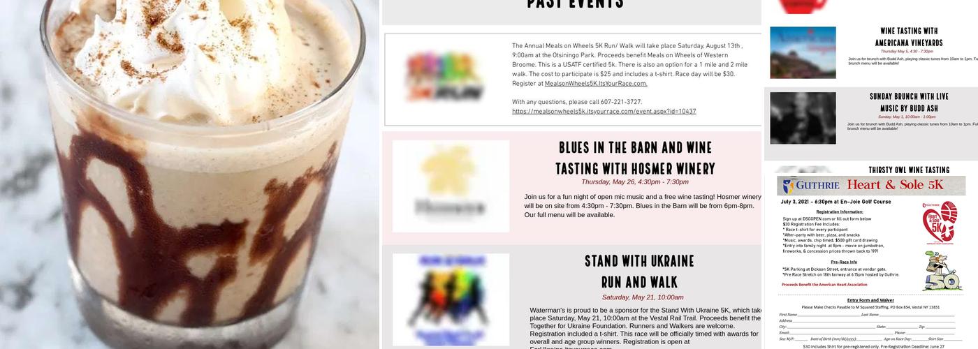 Waterman's Cafe & Tasting Barn Menu