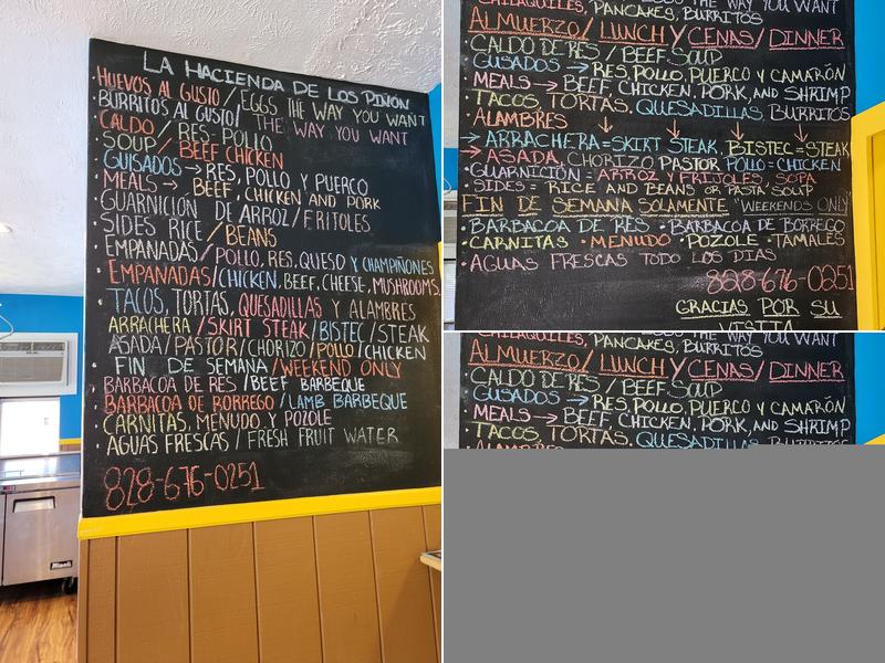 La Hacienda De Los Pinon Menu