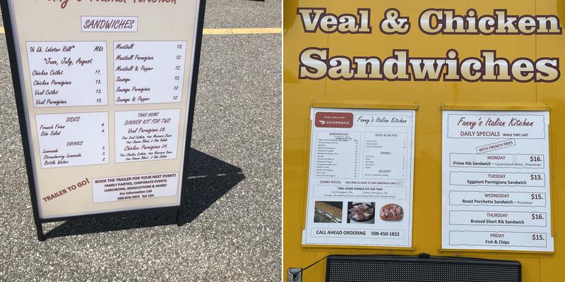 Fanny’s Italian Kitchen Menu