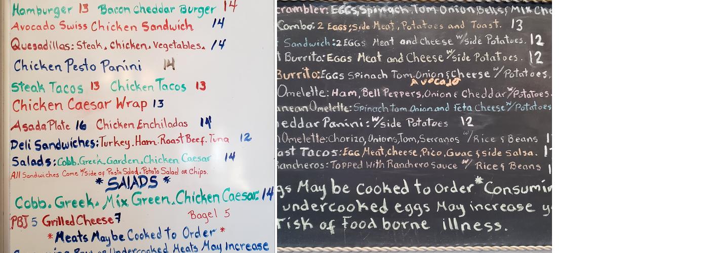 Carreños Cafe & Grill Menu