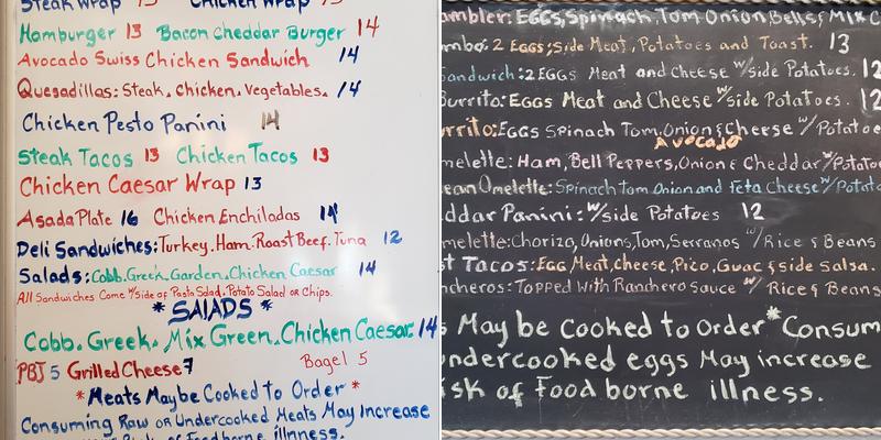 Carreños Cafe & Grill Menu