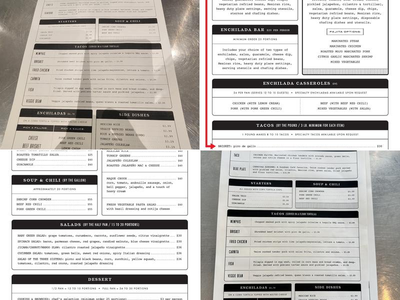Taqueria Del Sol Menu