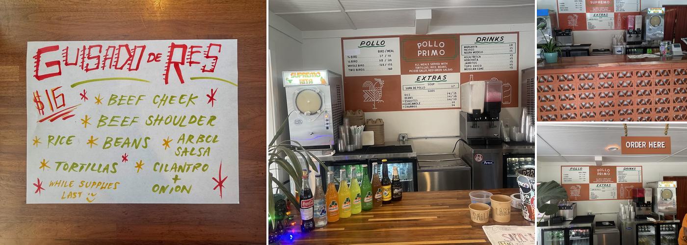 Pollo Primo Menu
