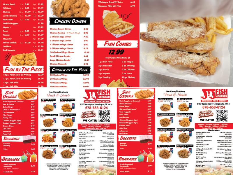 JJ Fish & Chicken Menu