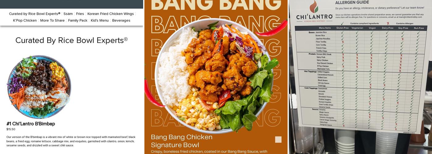 Chi'Lantro Menu