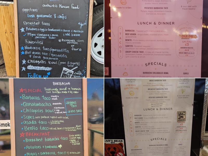 La Santa Barbacha Menu