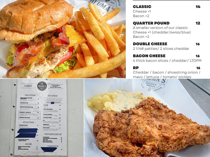 Bluma's Chicken & Waffles Menu
