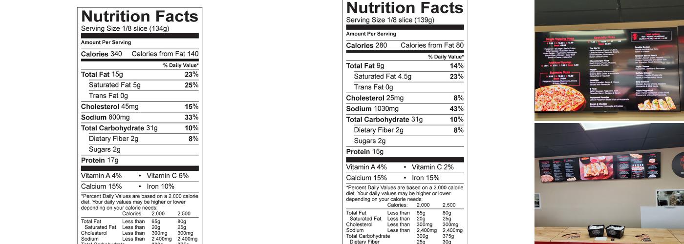 Simple Simon's Pizza Menu