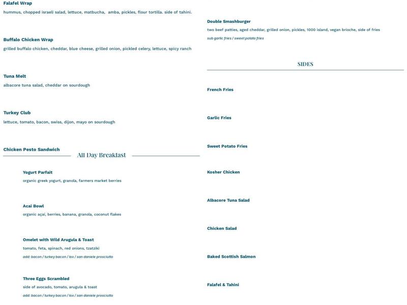 LEORA Menu