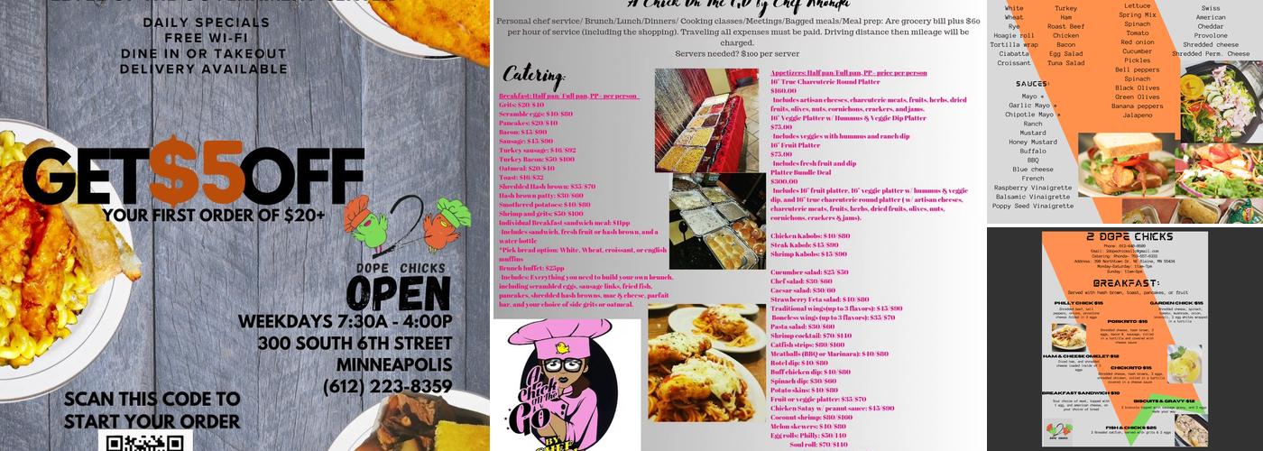 2 Dope Chicks Menu
