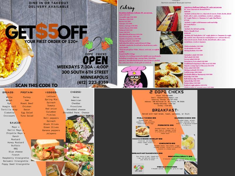 2 Dope Chicks Menu