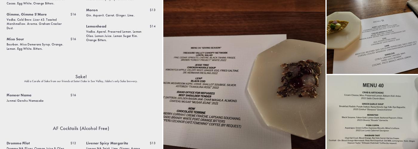 KIN Menu