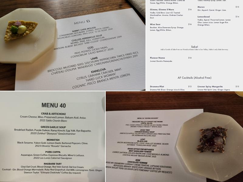 KIN Menu