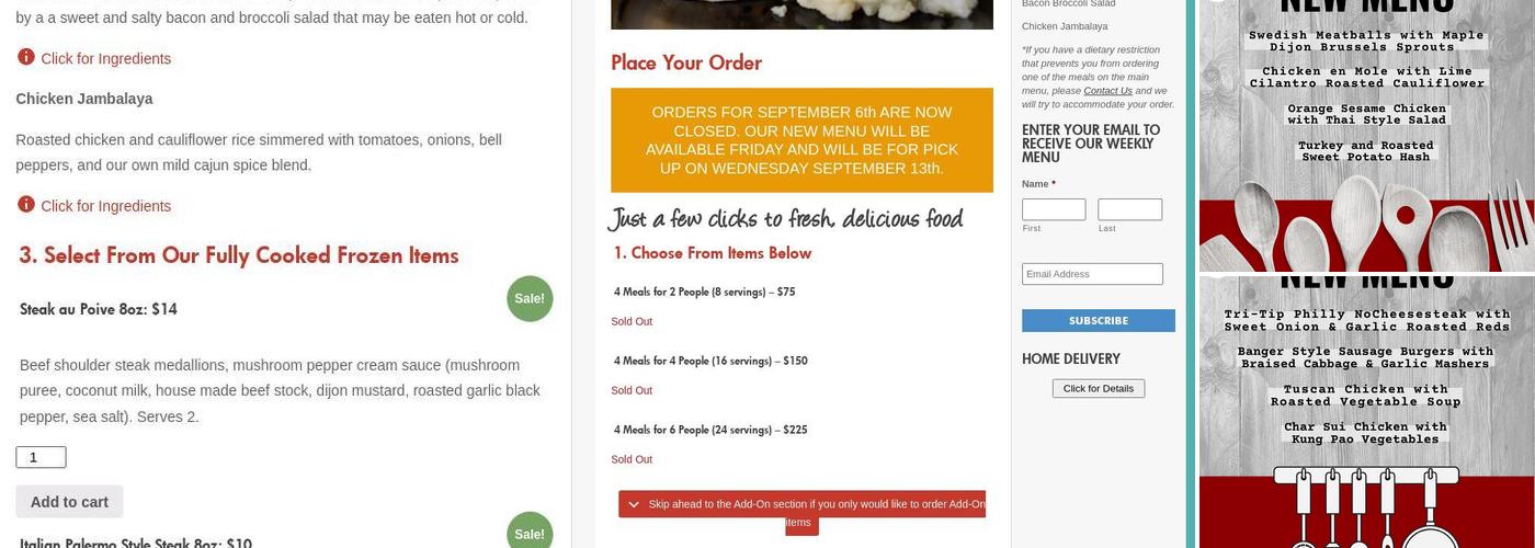 Missing Link Foods Menu