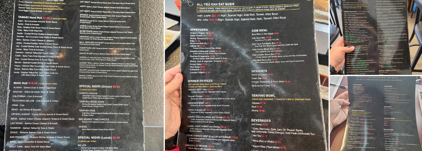 Sushi Bros Menu