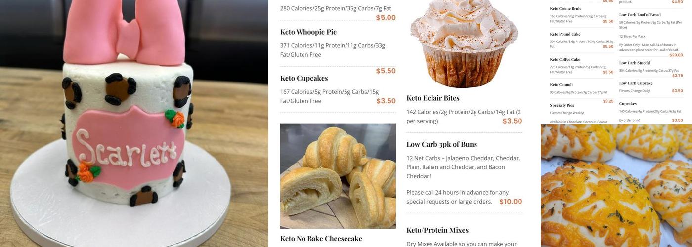 Prep Cakes Bakery Menu