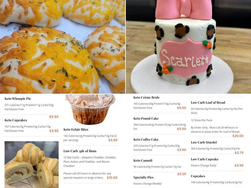 Prep Cakes Bakery Menu