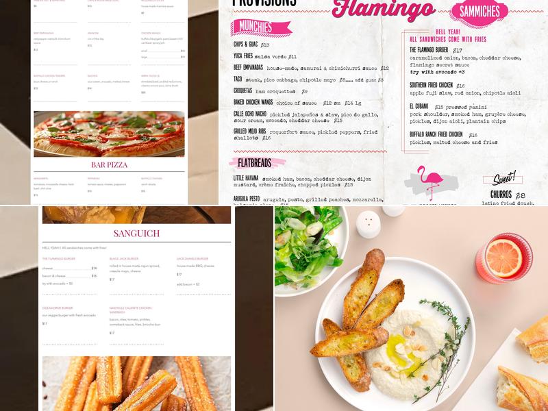 The Flamingo Menu